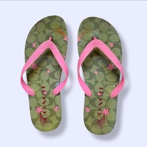 Coach Zak Flip Flop With Star Print